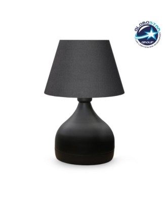 GLOBOSTAR® MICKEY 204-0059 Μοντέρνο Επιτραπέζιο Φωτιστικό Πορτατίφ με Ντουί 1 x E27 AC 220-240V IP20 - Μαύρο - Μ22 x Π22 x Υ30cm